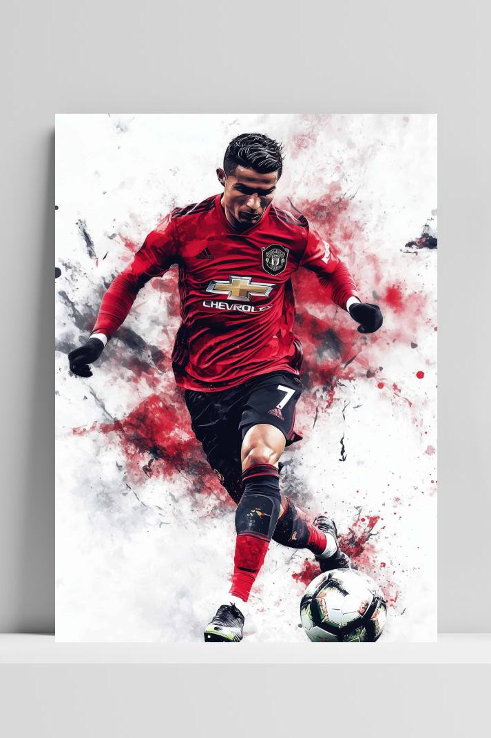 Cristiano Ronaldo Actie op 3mm aluminium dibond