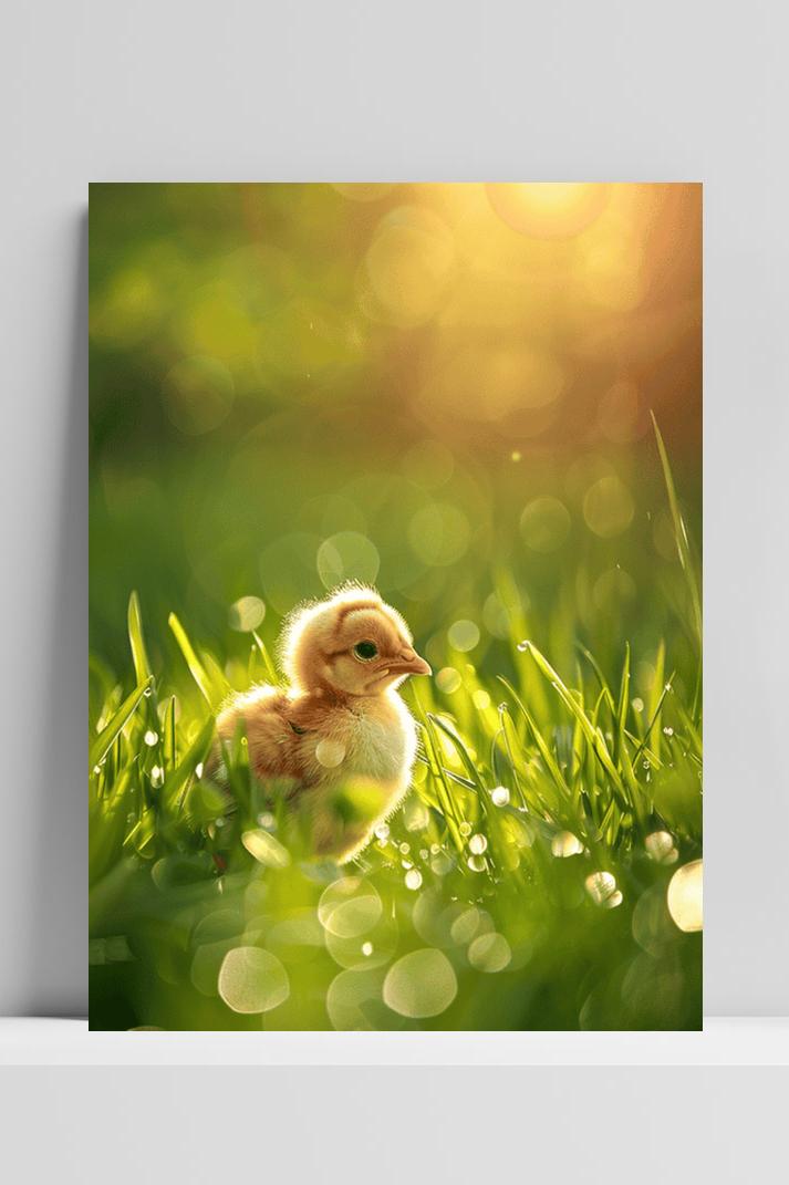 Kuiken Zonlicht op 3mm aluminium dibond