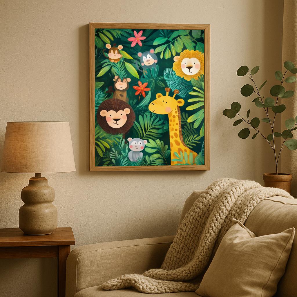 Jungle Animals Cartoon poster sfeerbeeld 1