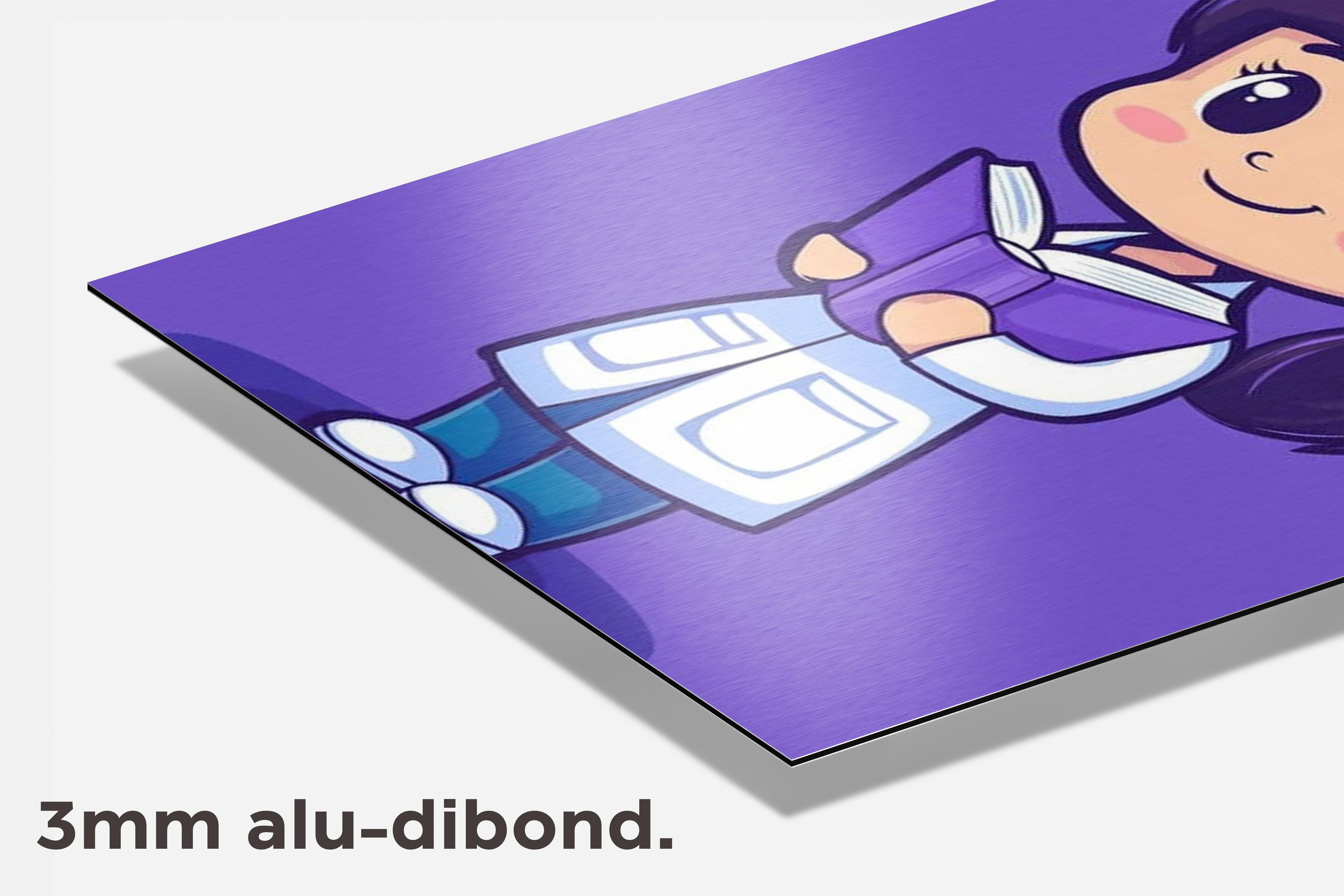 Dokter Cartoon dibond detail