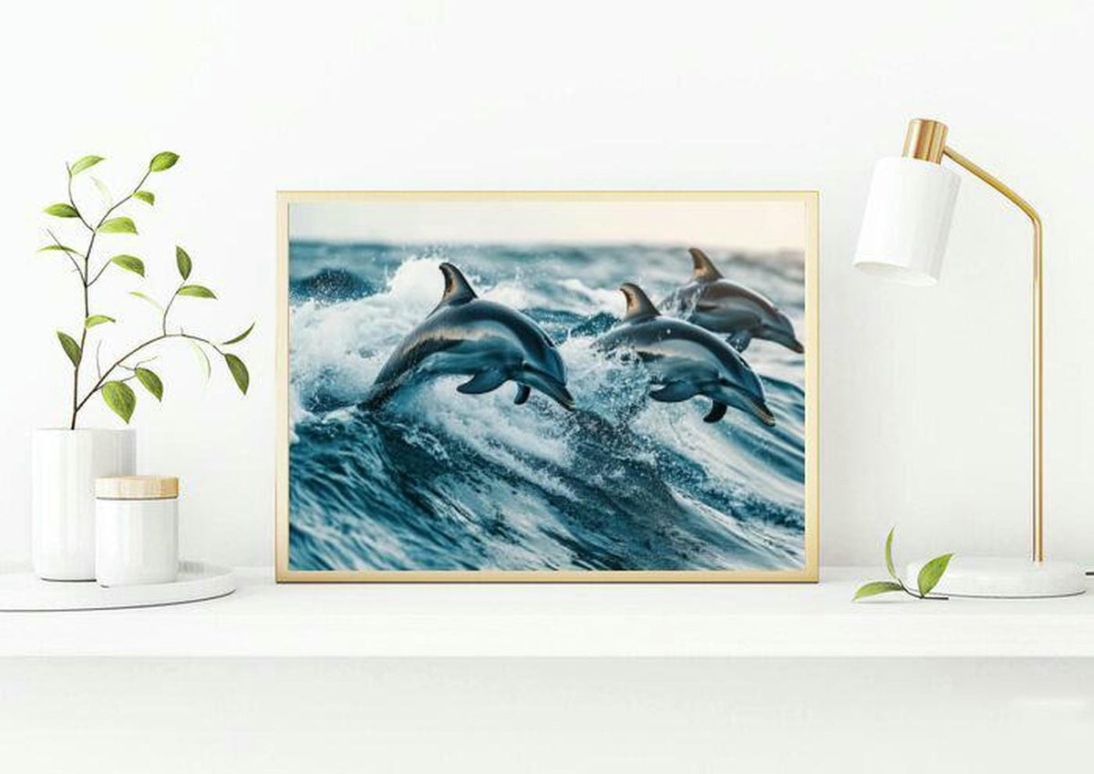 Dolphins Waves en un interior