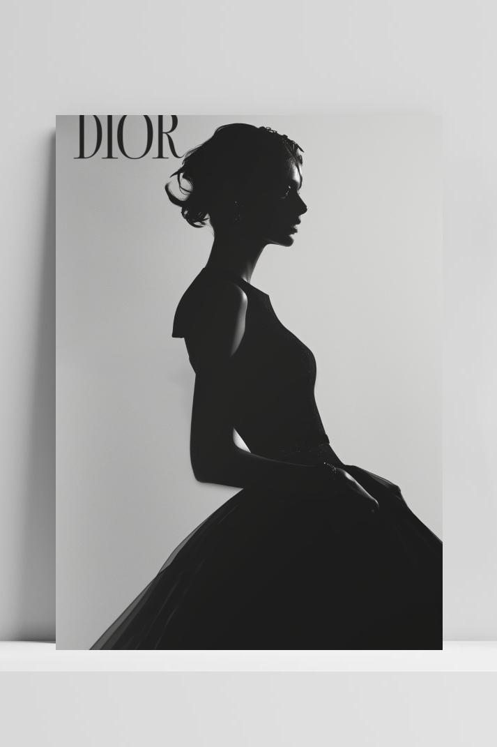 Dior Fashion B&W op 3mm aluminium dibond