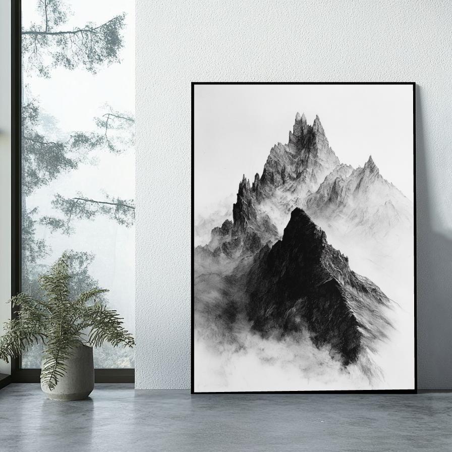 Mountain B&W poster sfeerbeeld 1