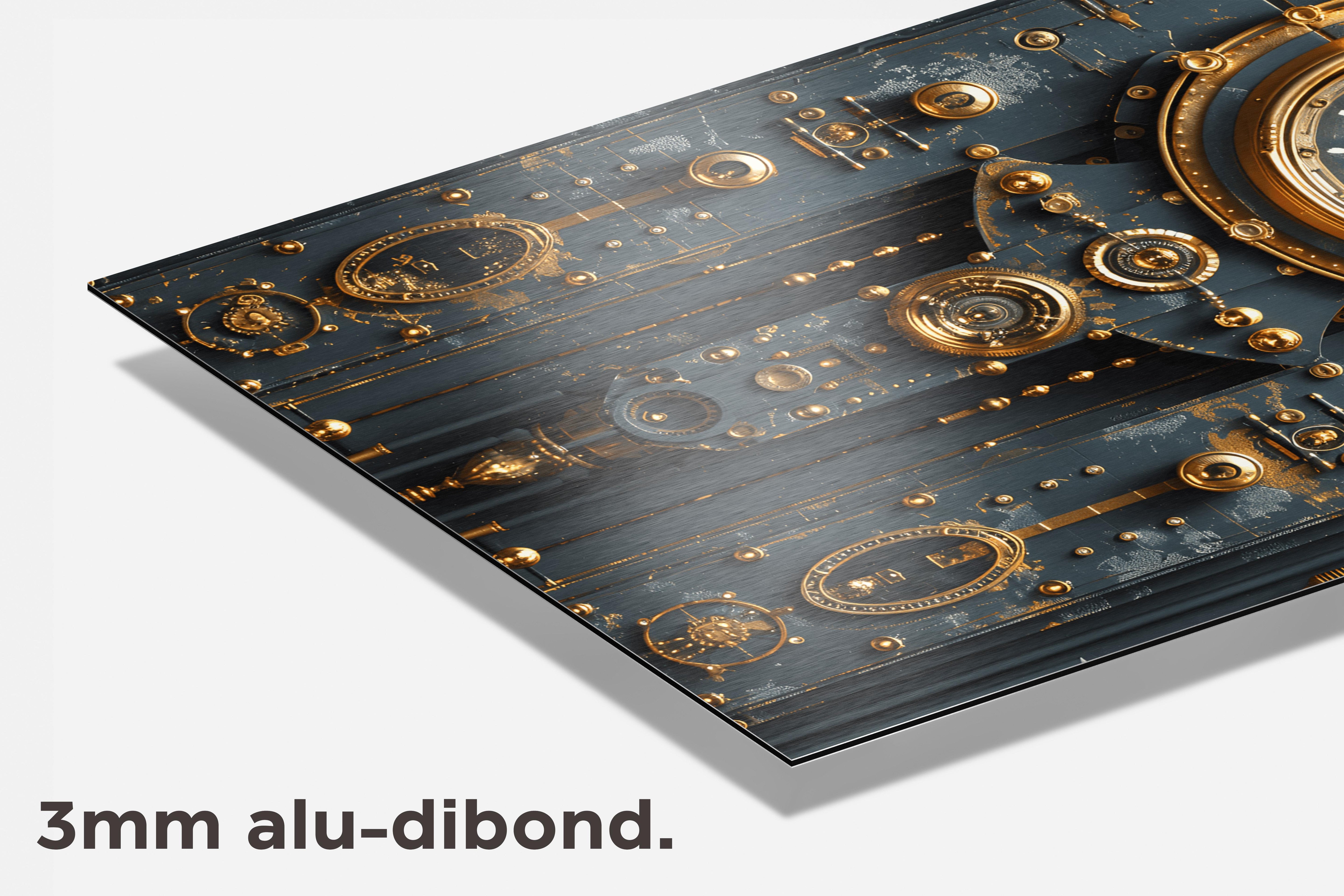 Kluis Klok dibond detail