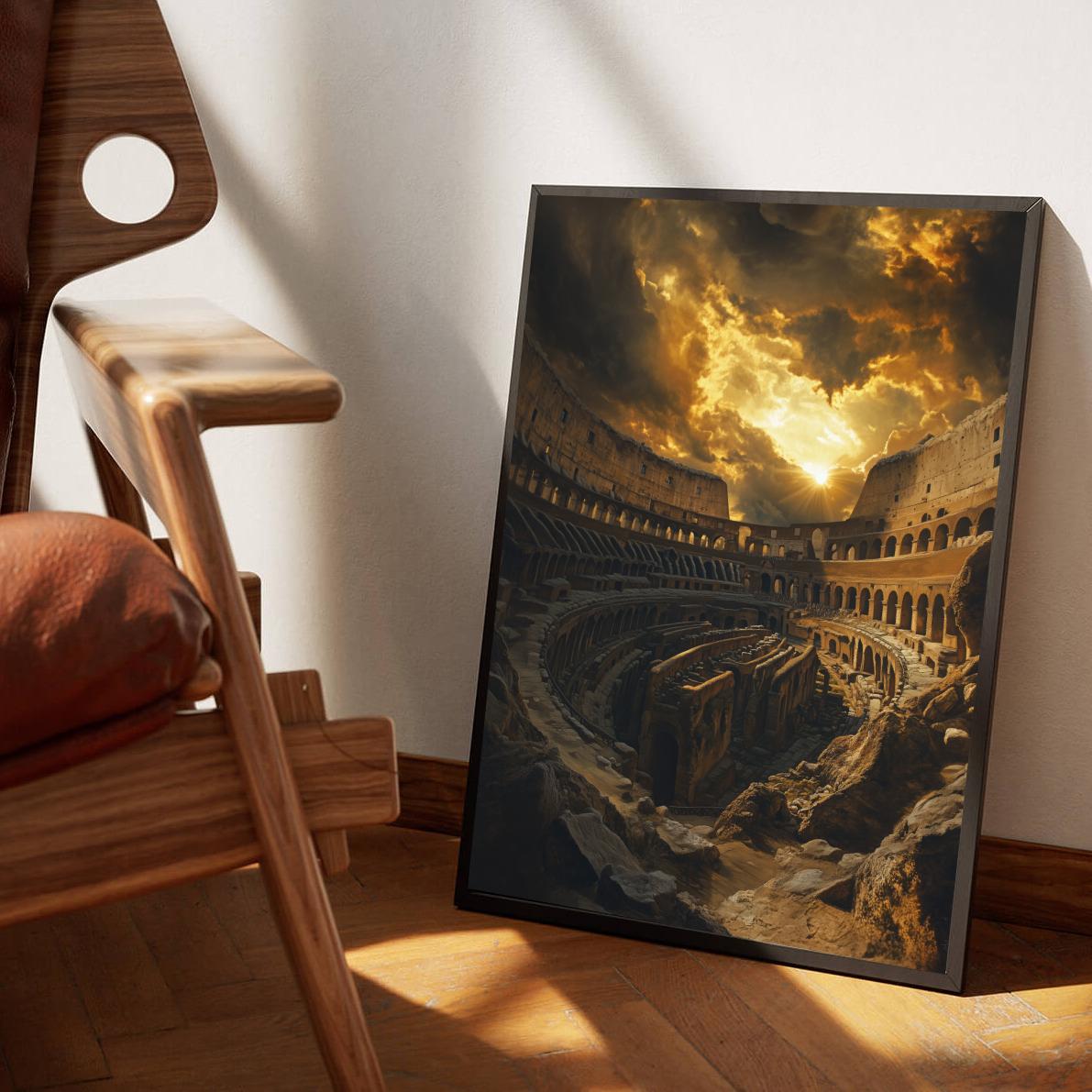 Colosseum Rome Sunset poster sfeerbeeld 3
