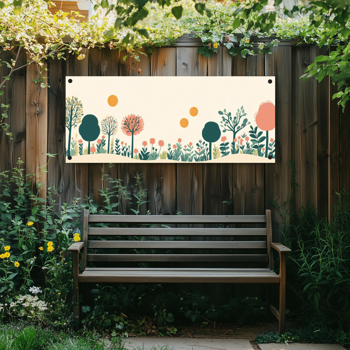 Affiche de jardin Nature Pastel dans un intérieur