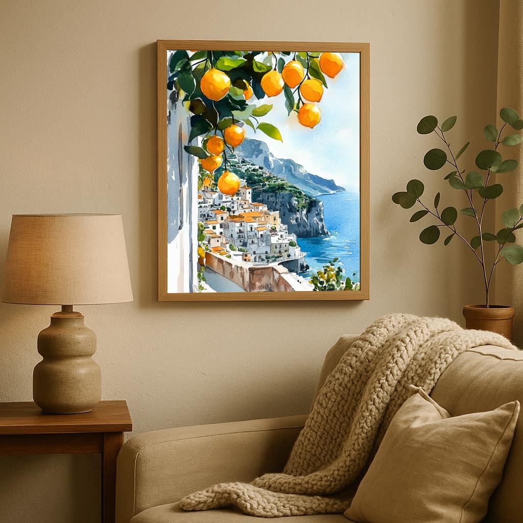 Amalfi Aquarel poster sfeerbeeld 1