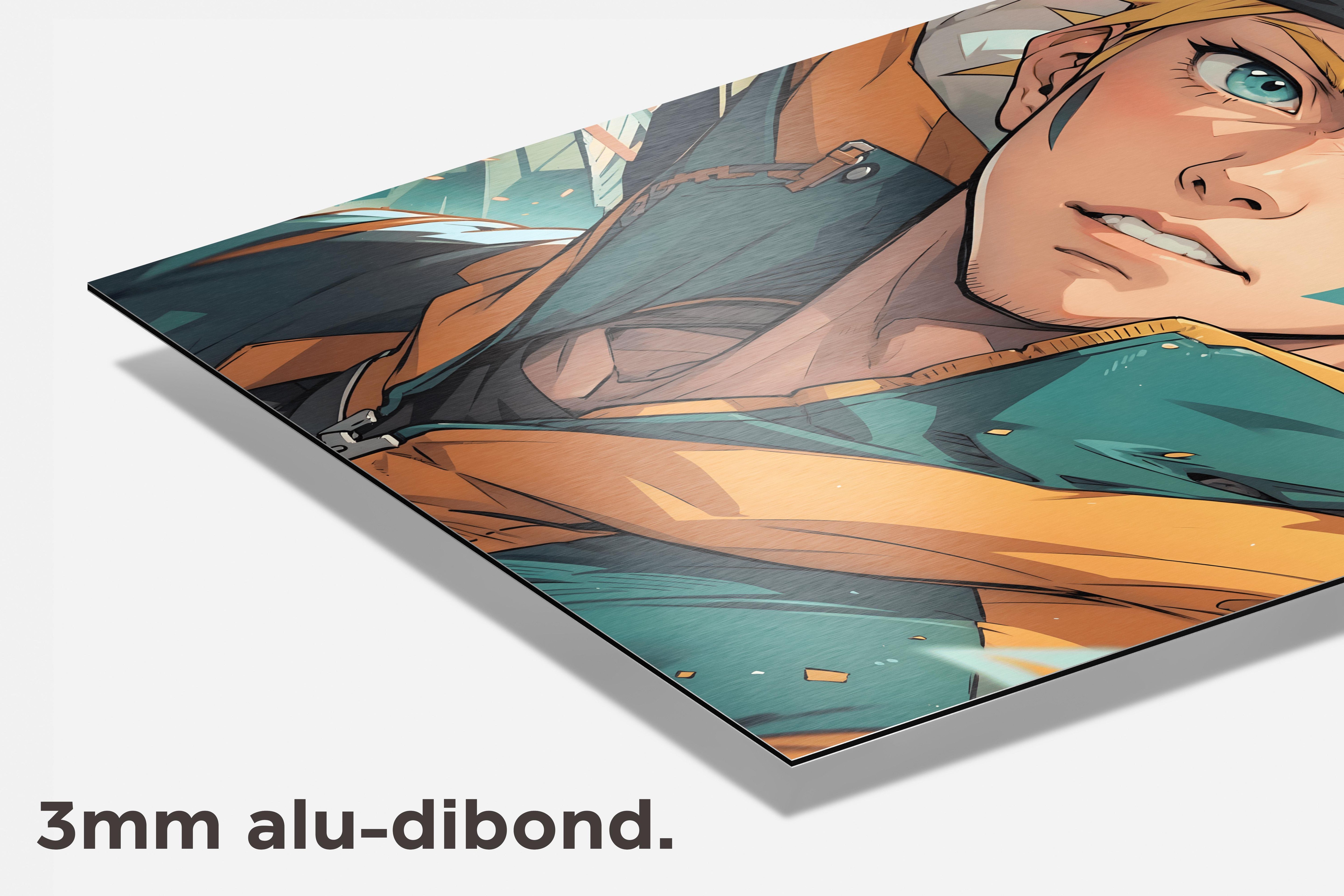 Naruto Anime dibond detail
