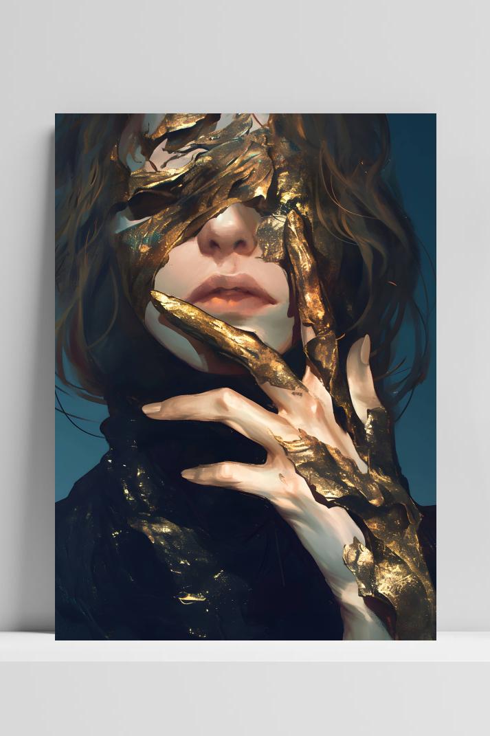 Gouden Touch op 3mm aluminium dibond