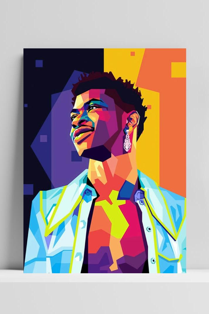 Lil Nas X op 3mm aluminium dibond