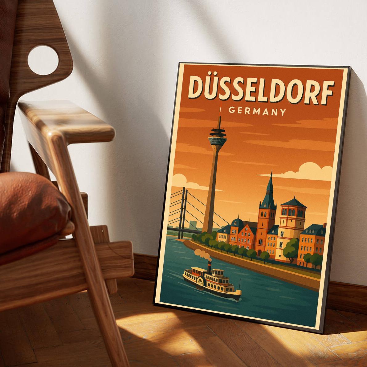 Düsseldorf Germany Art Text poster sfeerbeeld 1