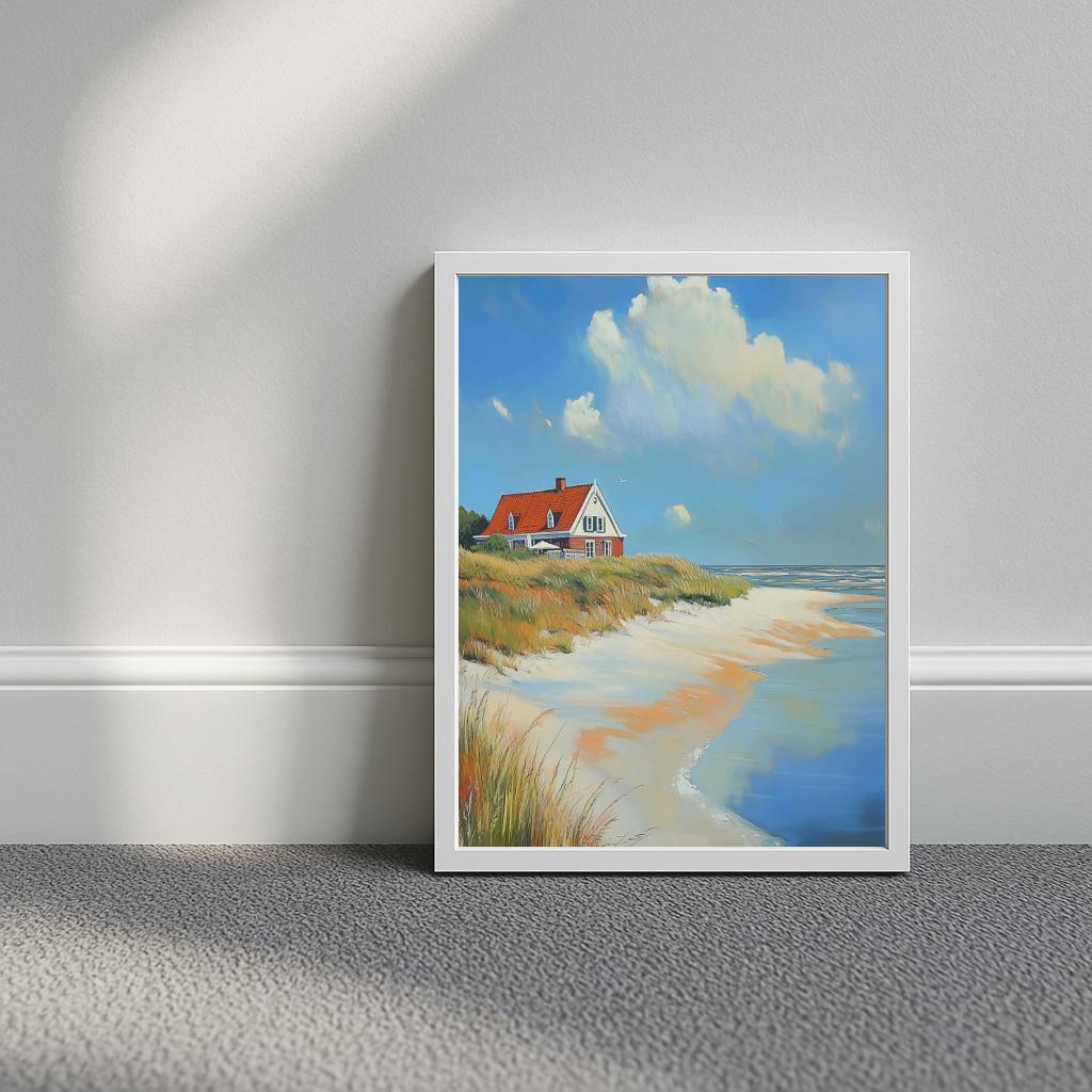 Beach House Aquarel poster sfeerbeeld 3