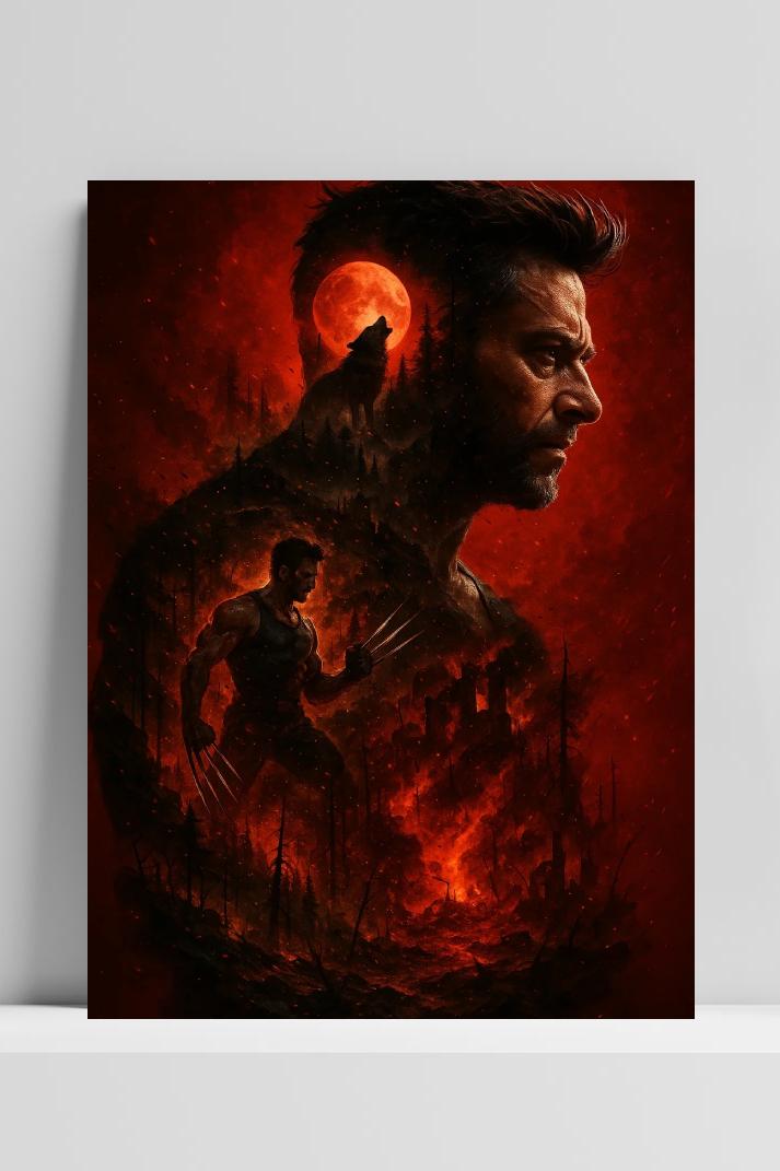 Affiche Wolverine Hugh Jackman de 25 Artstreet