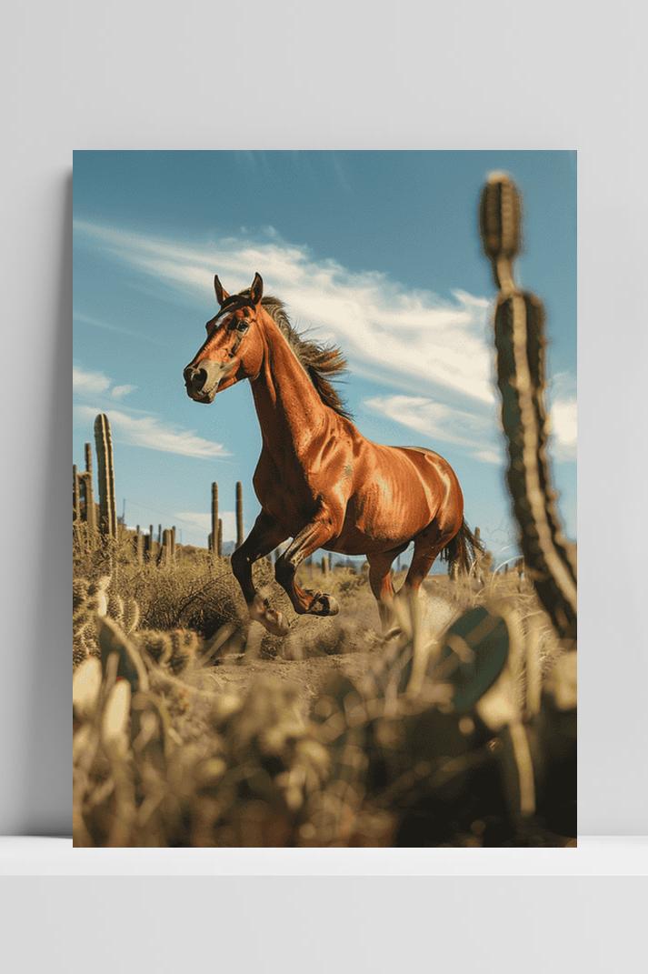 Paard Natuur op 3mm aluminium dibond
