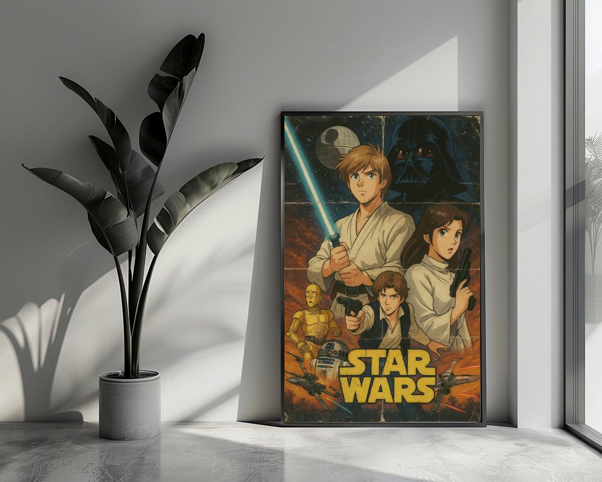 Star Wars Cartoon Text poster van 25 Artstreet