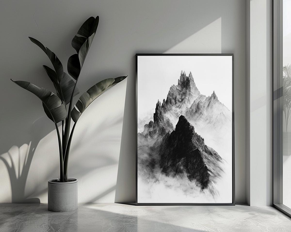 Mountain B&W poster van 25 Artstreet