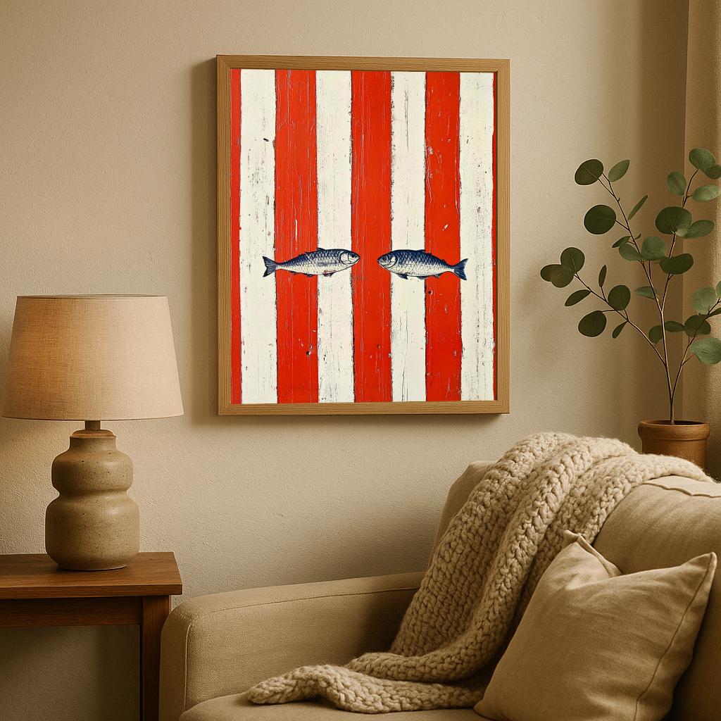 Fish Minimalist poster sfeerbeeld 2