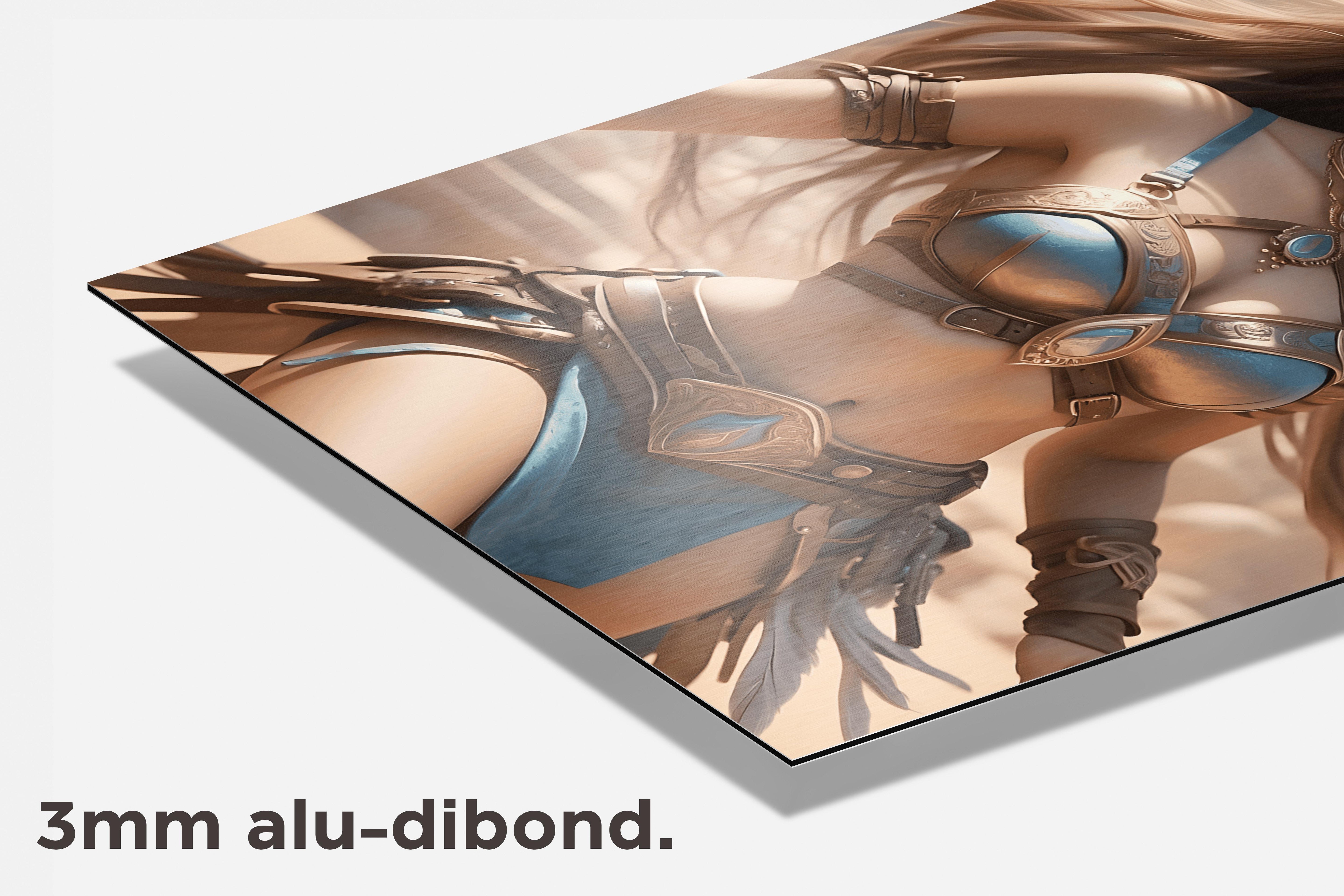 Gladiatormeisje dibond detail
