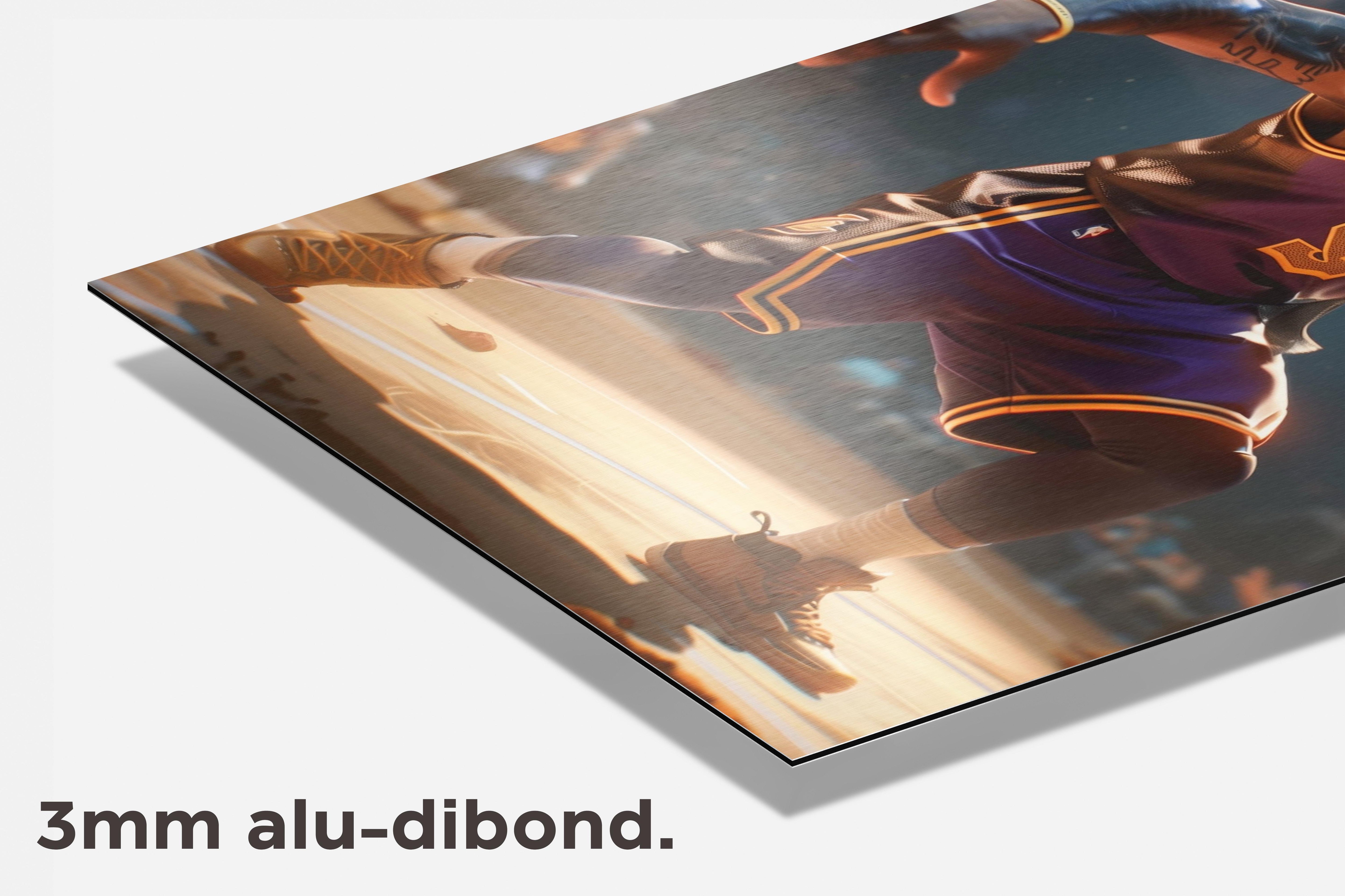 Koning LeBron James dibond detail