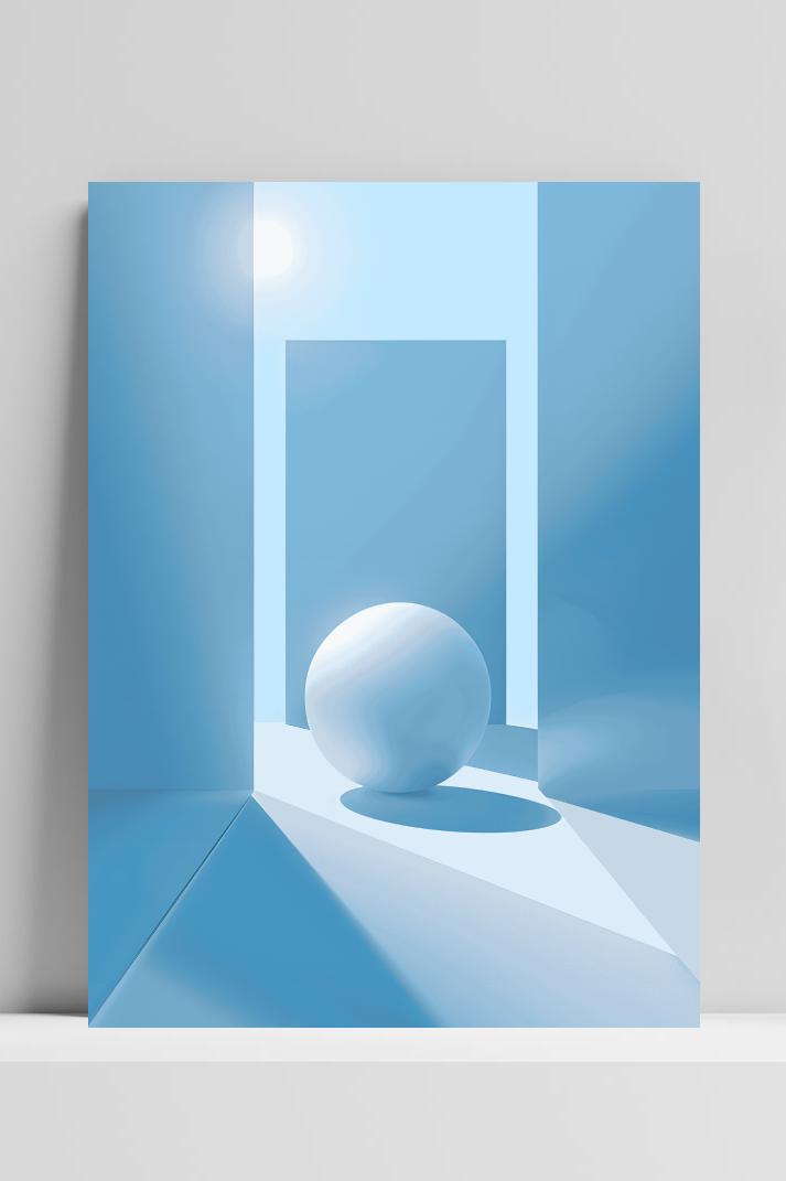 Blauwe Cirkel op 3mm aluminium dibond