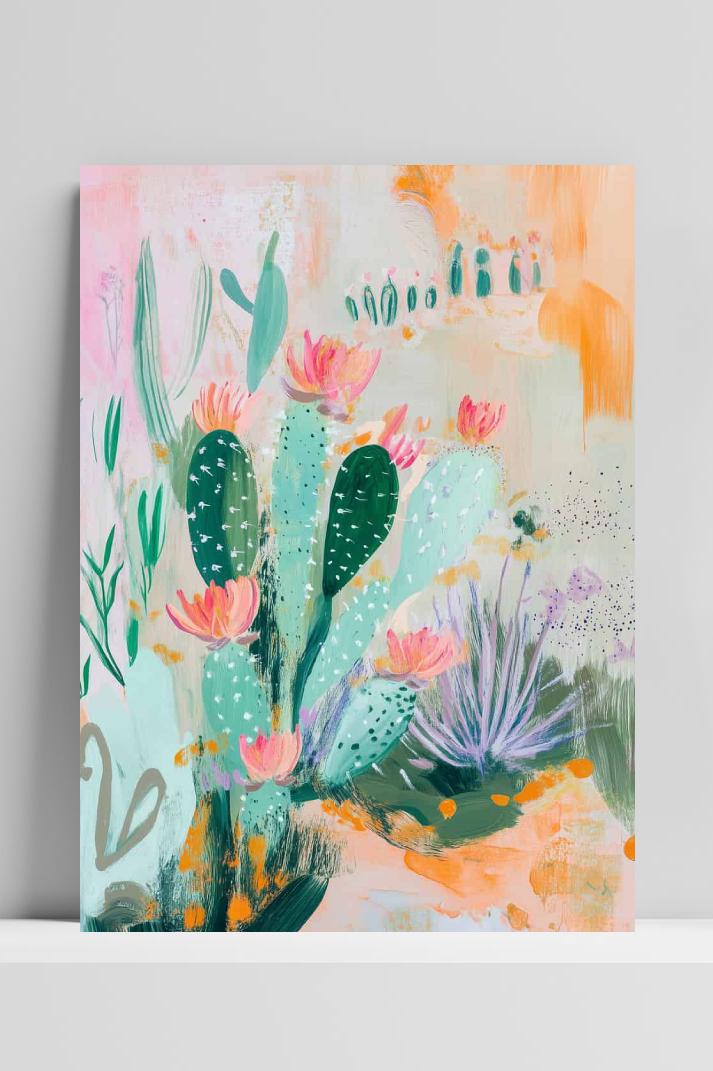 Cactus op 3mm aluminium dibond