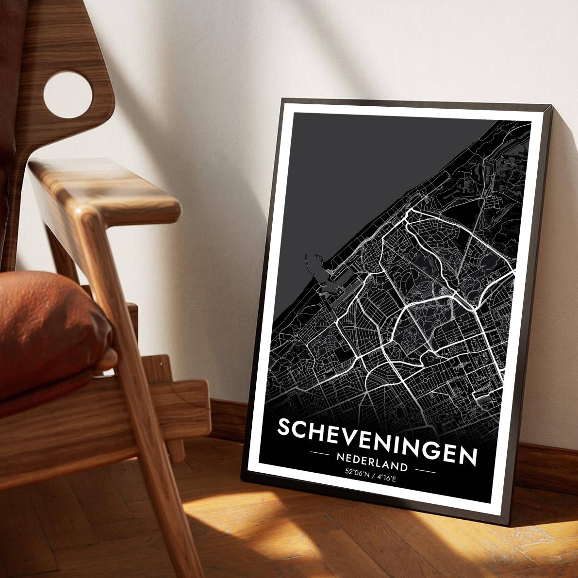 Scheveningen Zwart poster sfeerbeeld 1