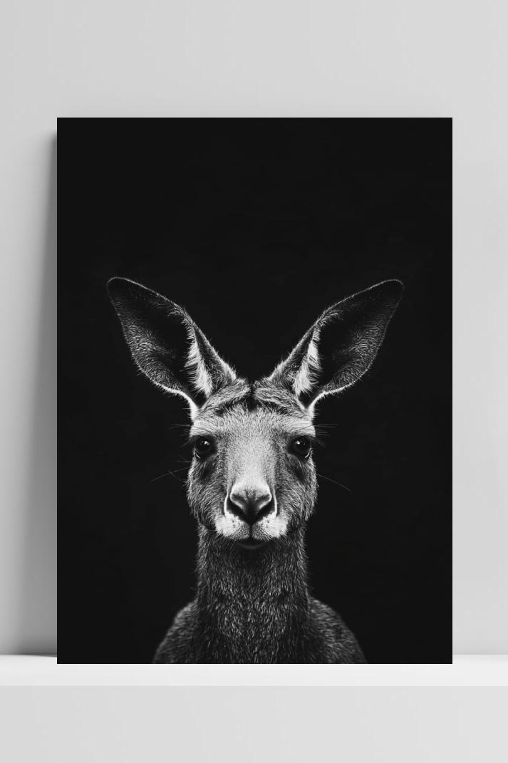 Kangoeroe op 3mm aluminium dibond