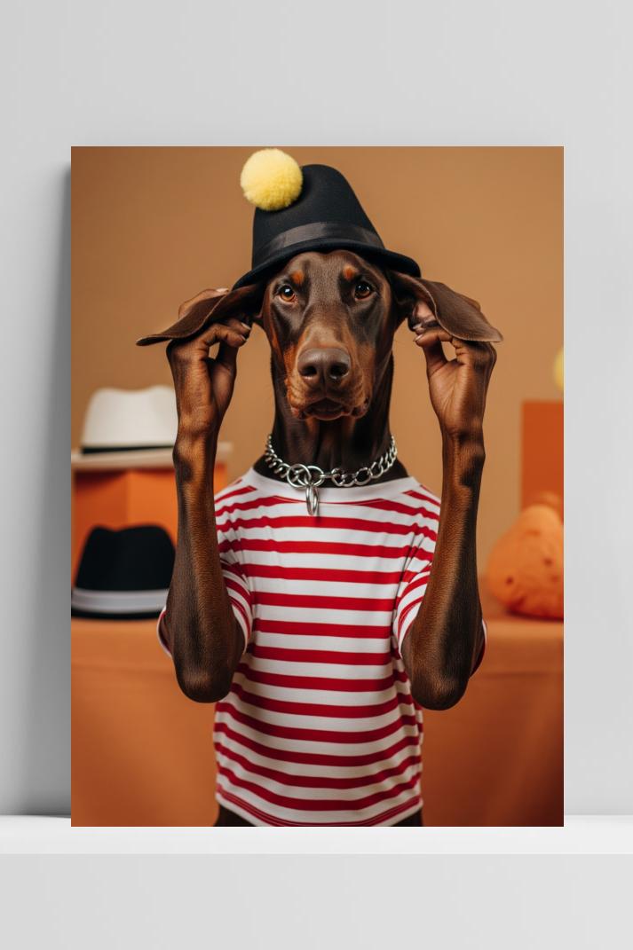 Doberman Fashion Pet Anthropomorphic poster van 25 Artstreet