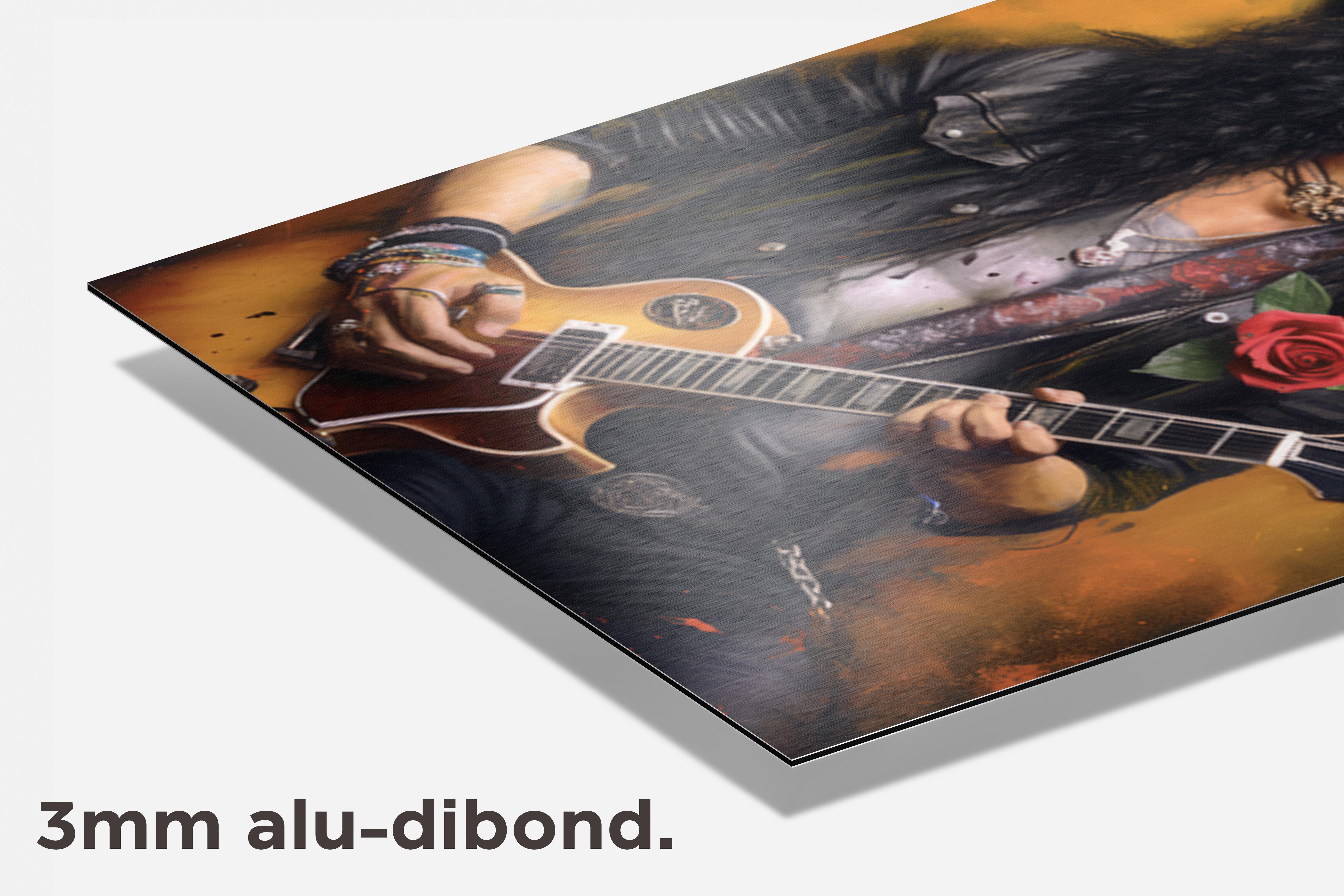 Slash Guns n roses dibond detail