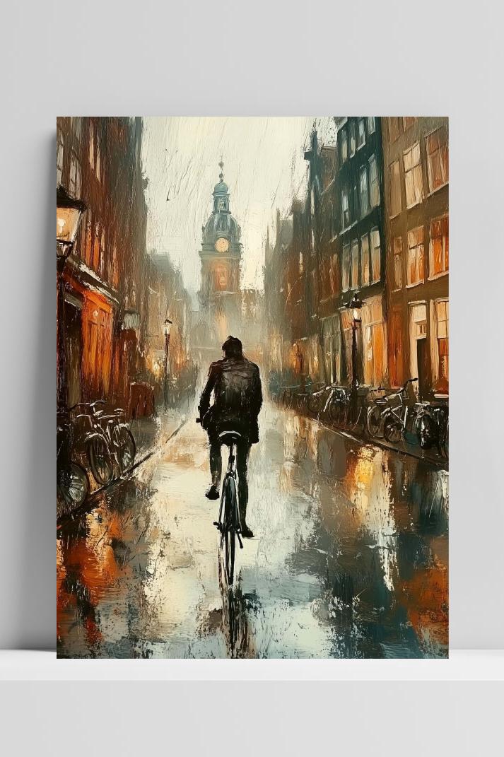 London Aquarel op 3mm aluminium dibond