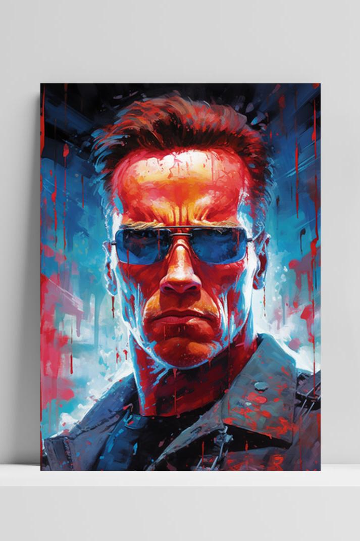 Arnold Terminator op 3mm aluminium dibond