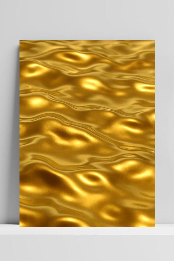 Gold Liquid Wave poster