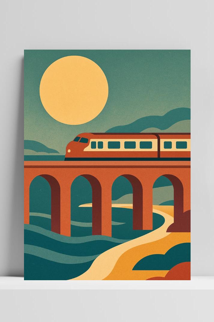 Train Bridge Travel Retro in interieur