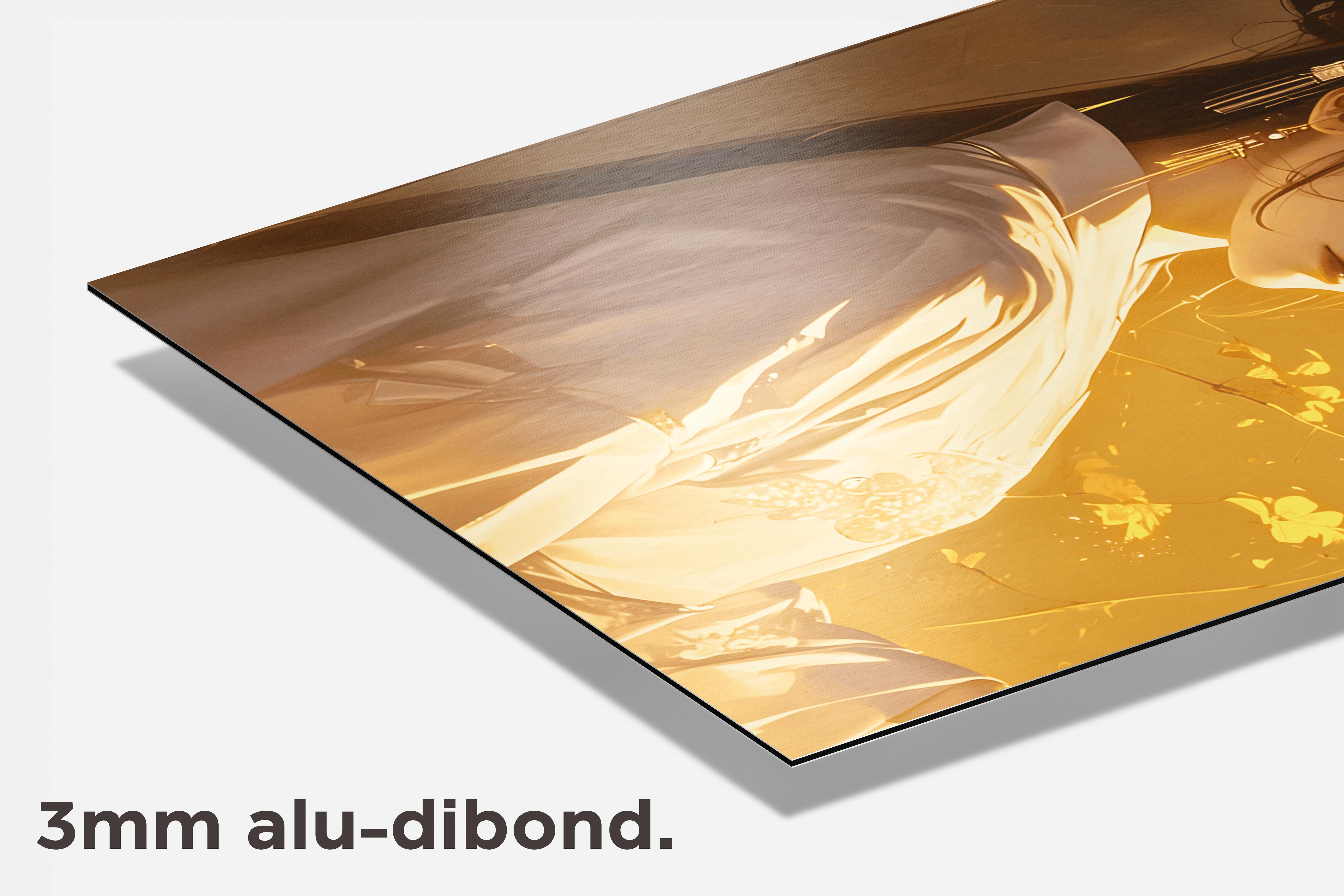 Gouden Kimono dibond detail