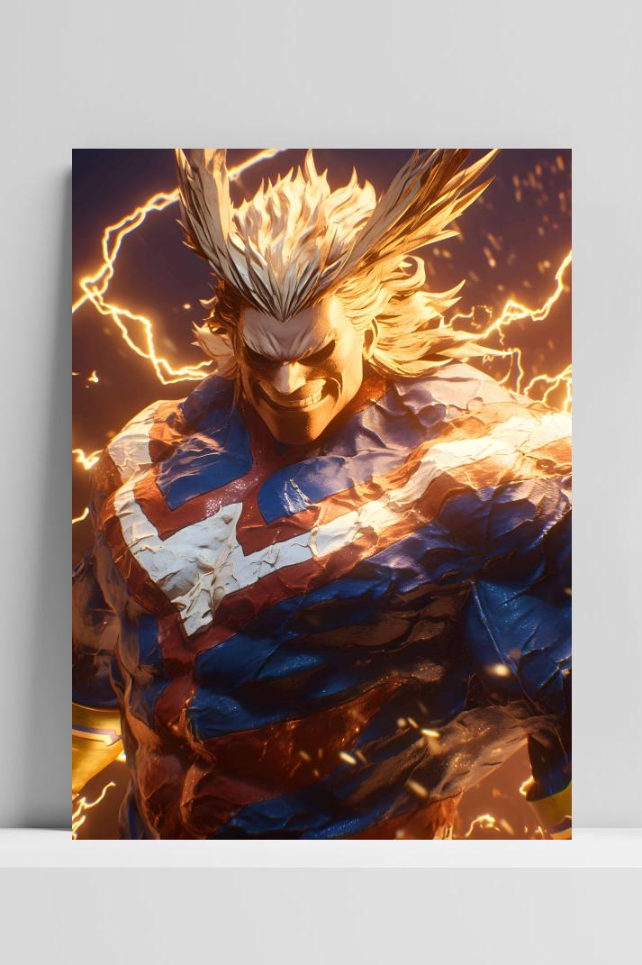 All Might op 3mm aluminium dibond
