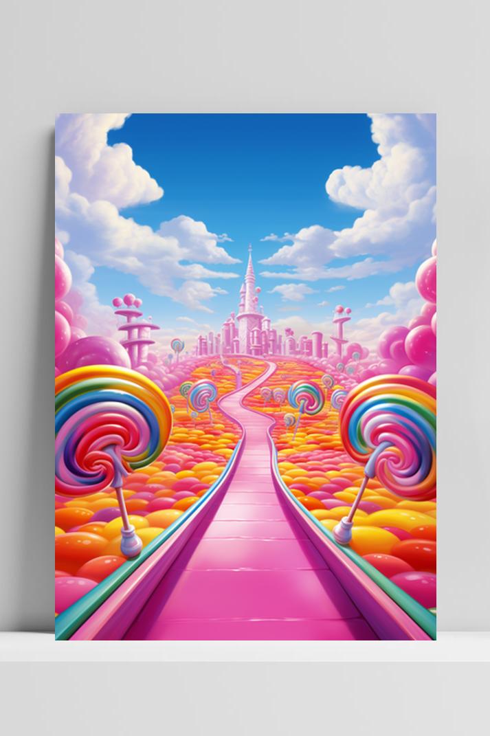 Regenboog Paleis op 3mm aluminium dibond