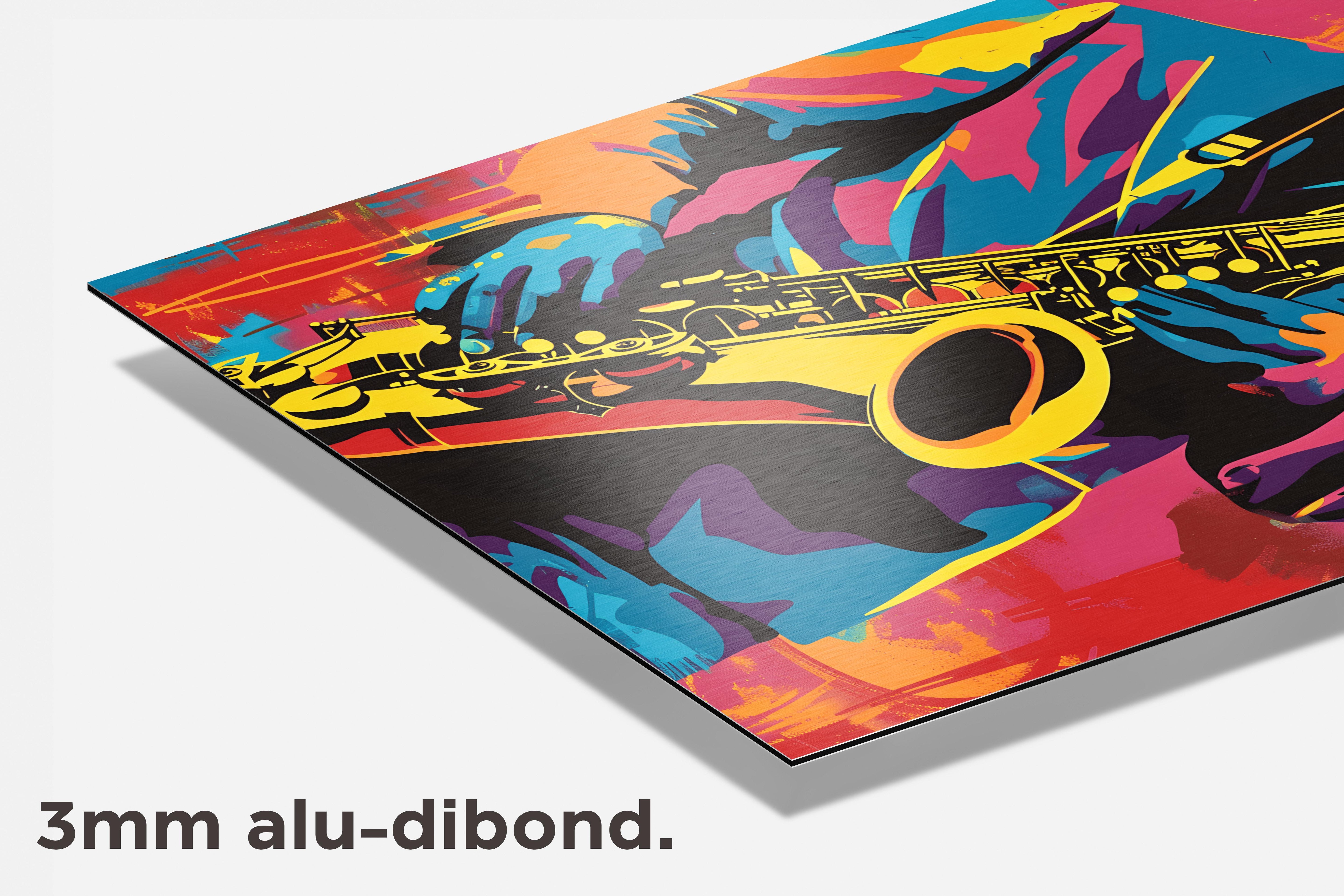 Saxofoon dibond detail