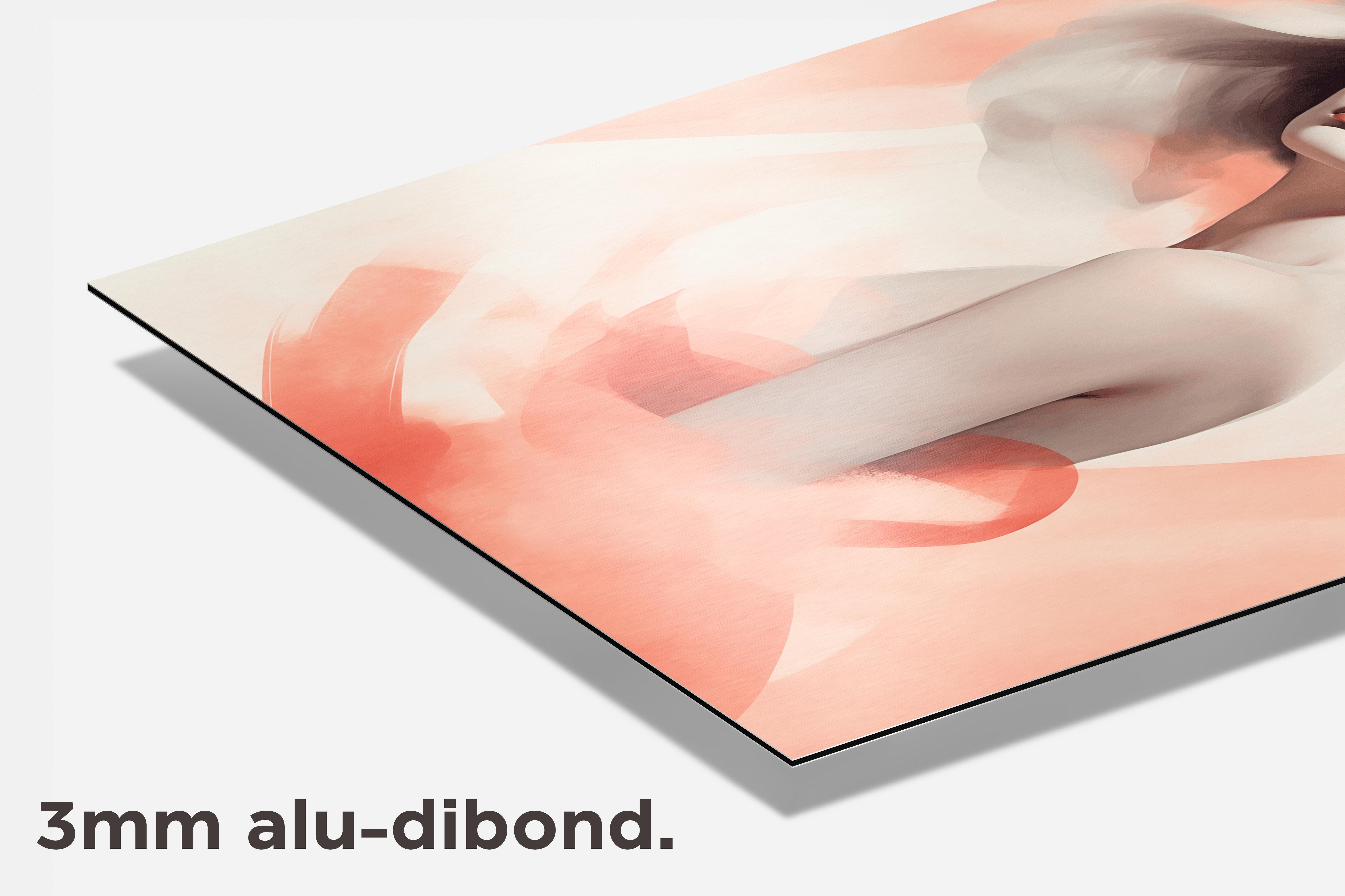 Pastel Roze Abstract dibond detail