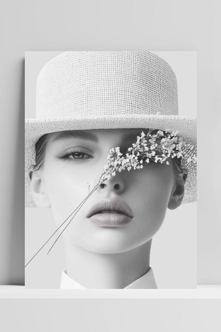 Vrouwenportret op 3mm aluminium dibond