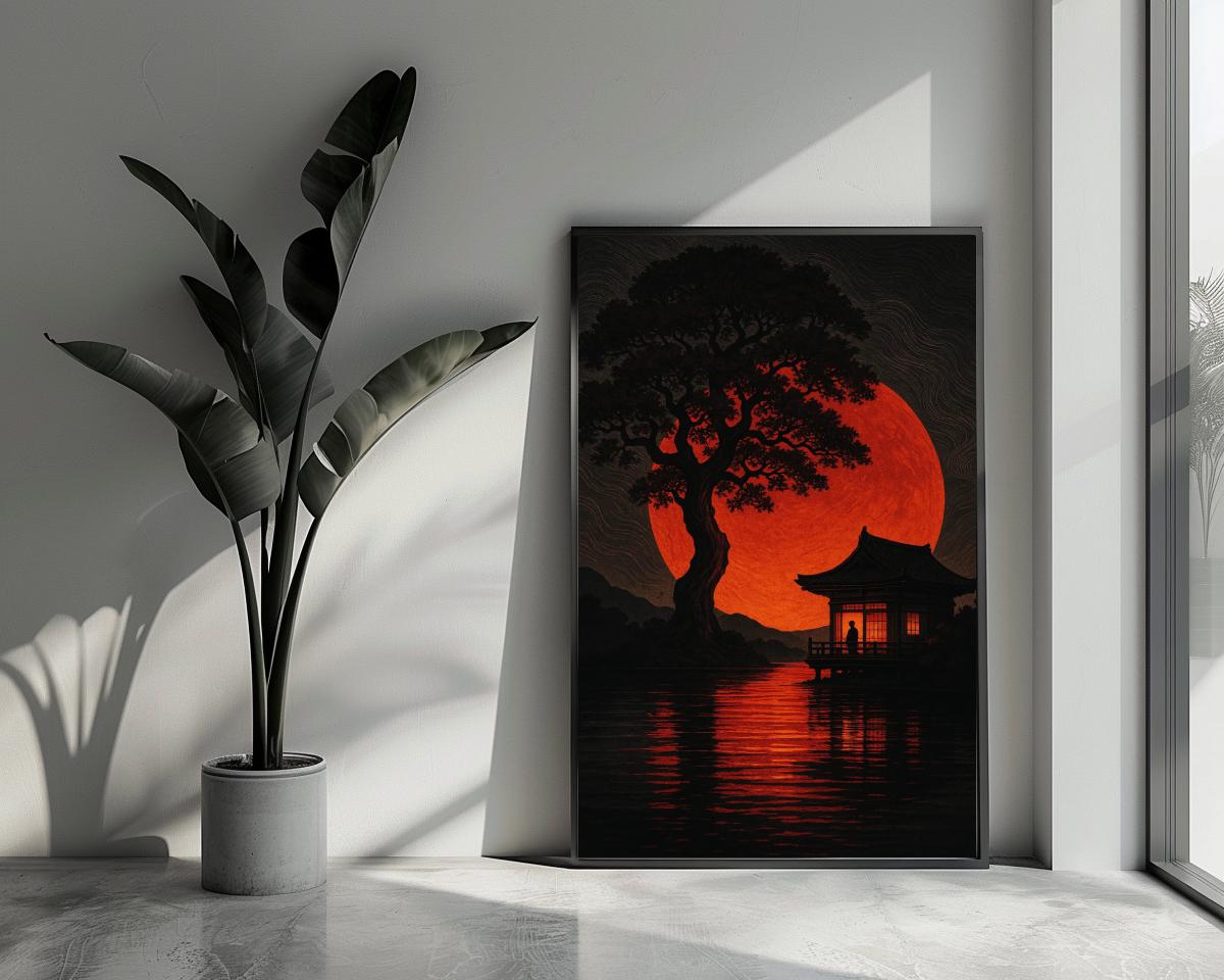 Red Moon Vintage Art poster van 25 Artstreet