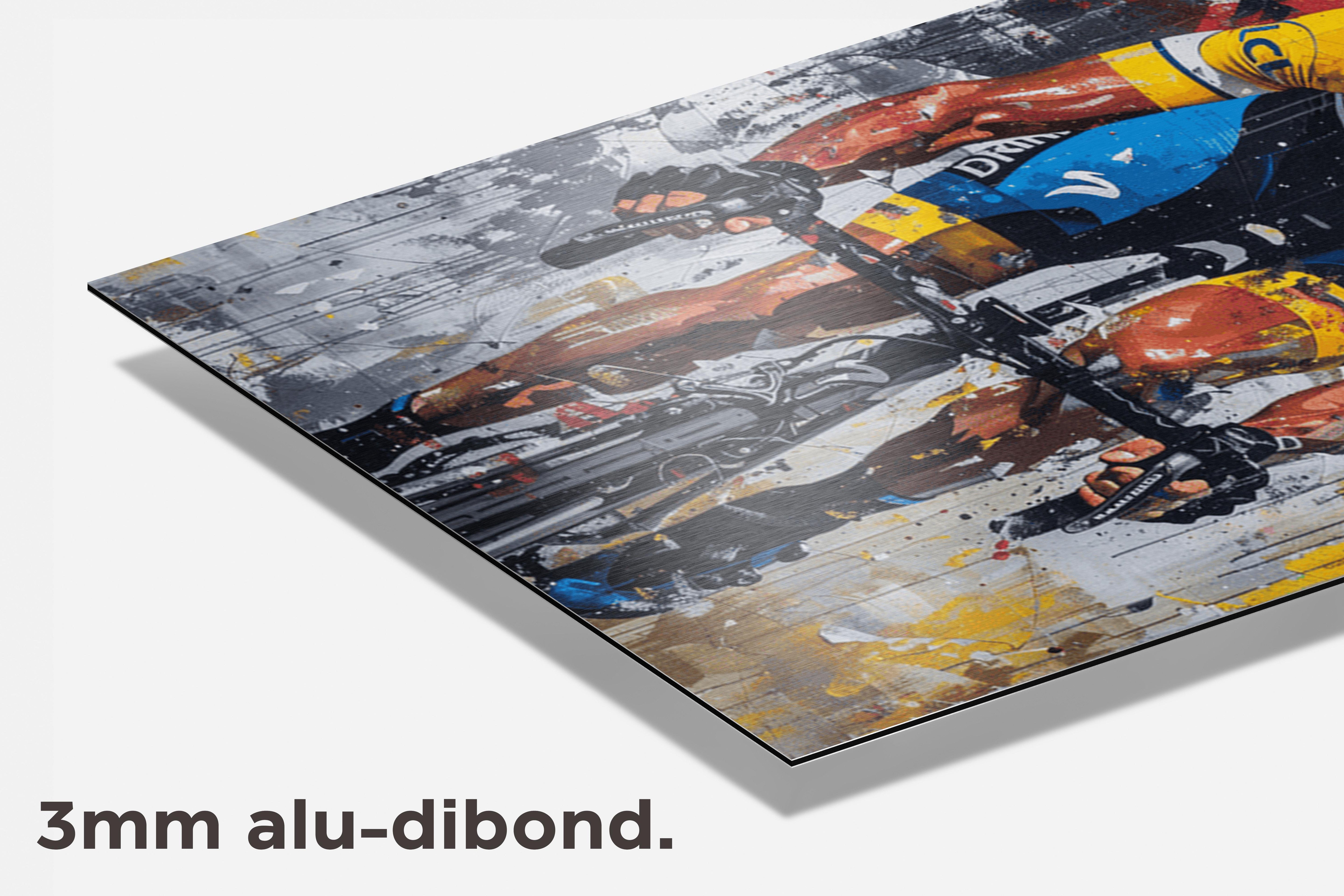 Lance Armstrong Race dibond detail