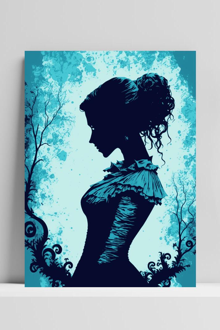 Vrouw in Natuur op 3mm aluminium dibond