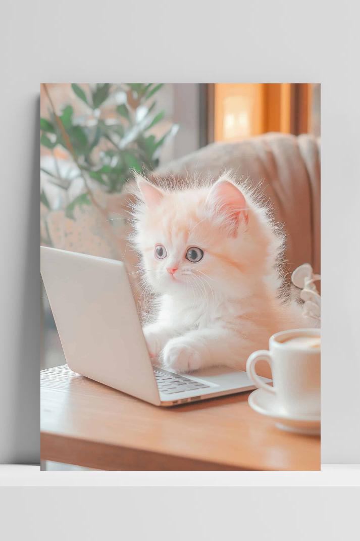 Kat Werkt op 3mm aluminium dibond