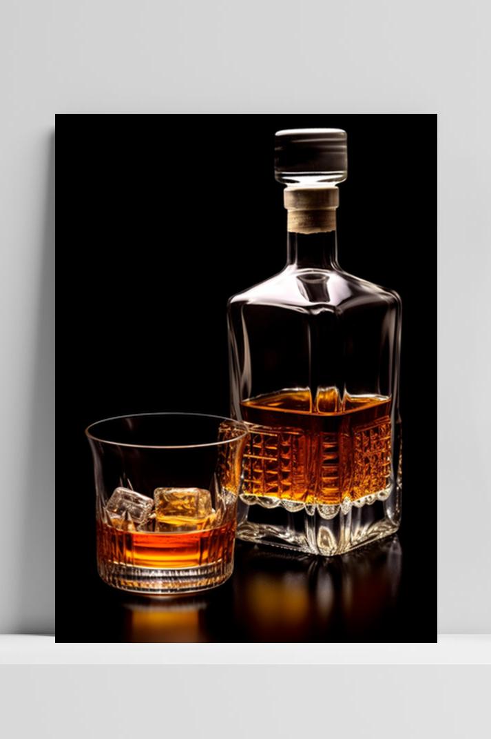 Whiskey Karaf op 3mm aluminium dibond