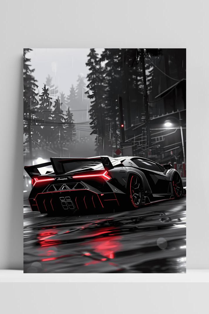Lamborghini op 3mm aluminium dibond
