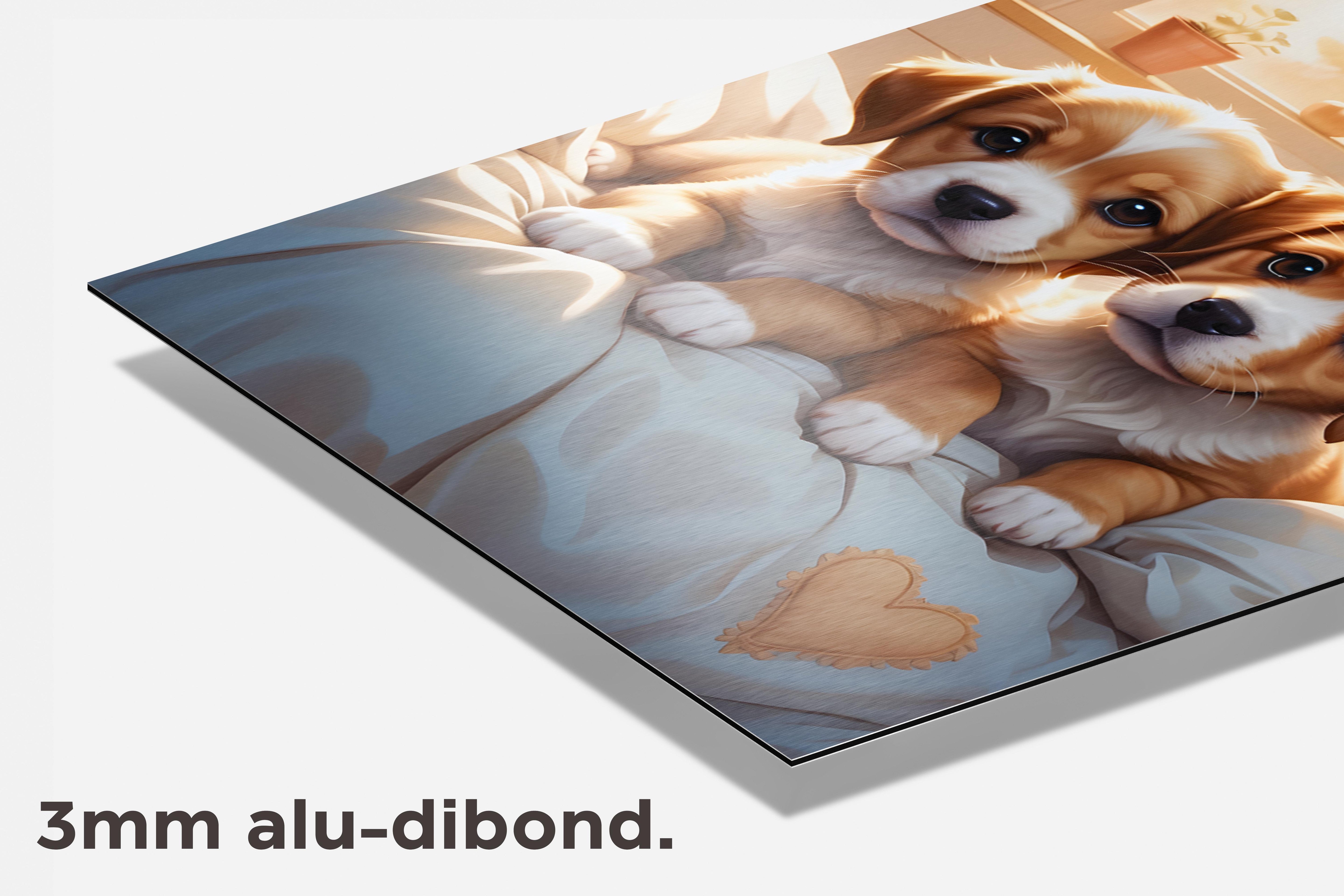 Puppy Hart dibond detail