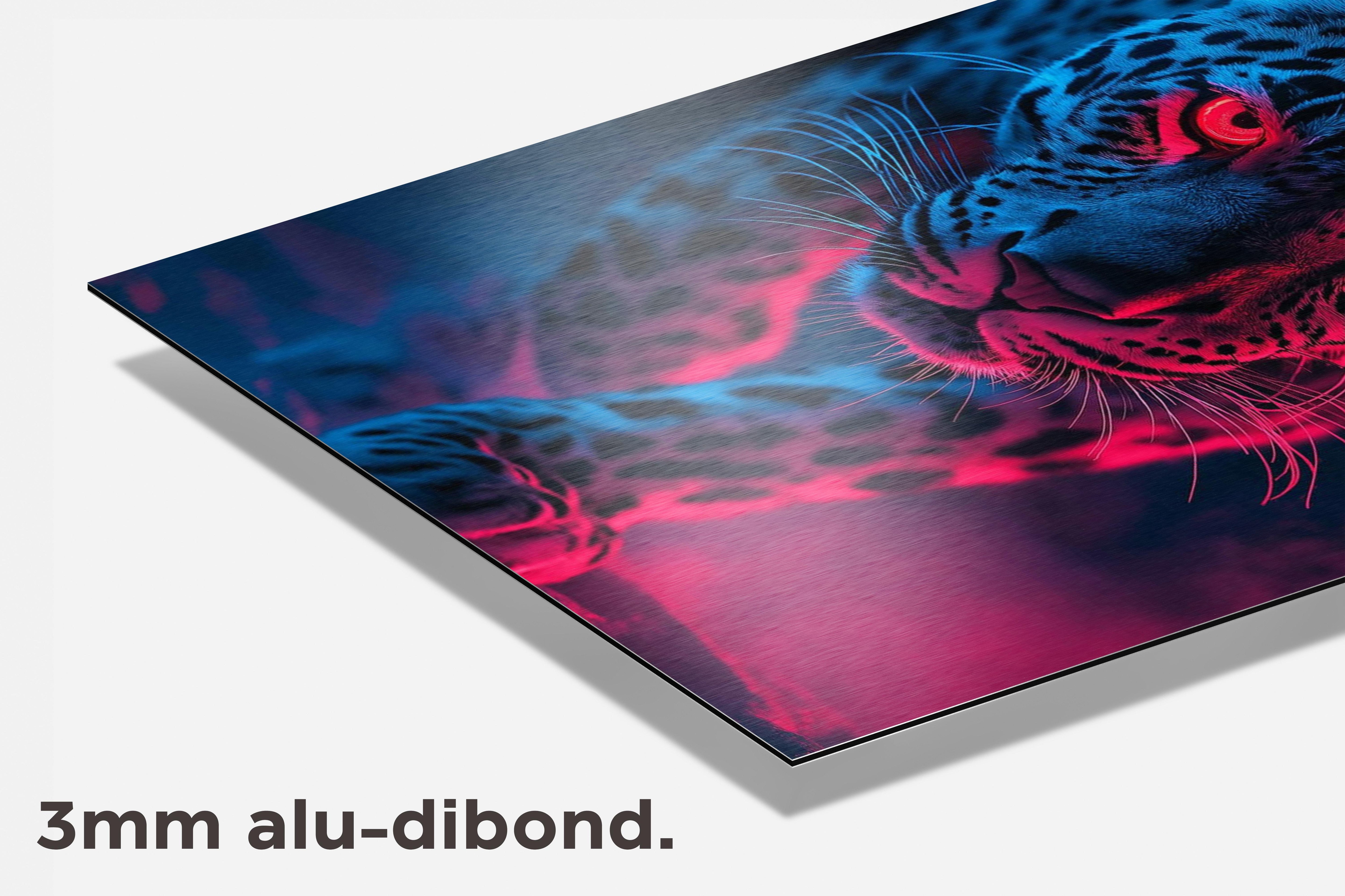 Luipaard Neon dibond detail