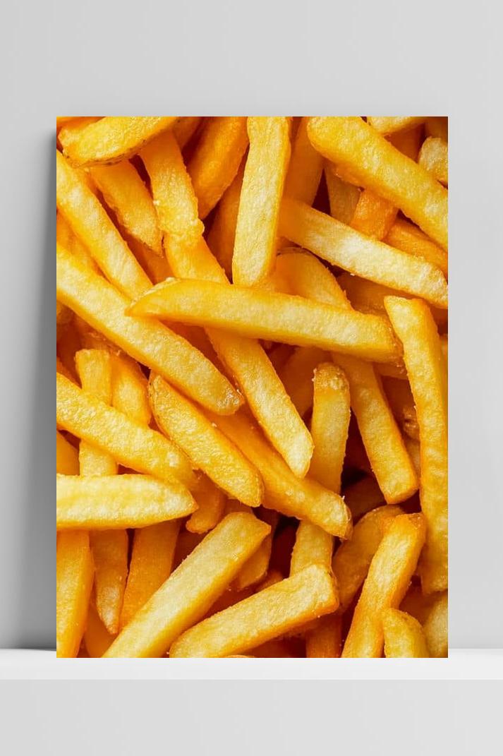 Franse Frietjes op 3mm aluminium dibond