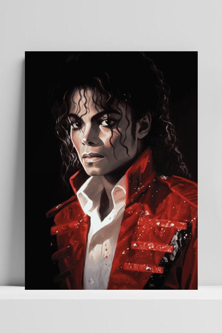 Michael Jackson op 3mm aluminium dibond