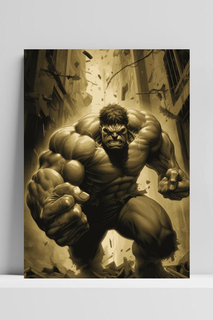 The Hulk op 3mm aluminium dibond